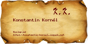Konstantin Kornél névjegykártya